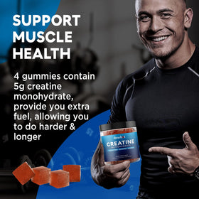 Gummies de créatine duwhot sur fond blanc