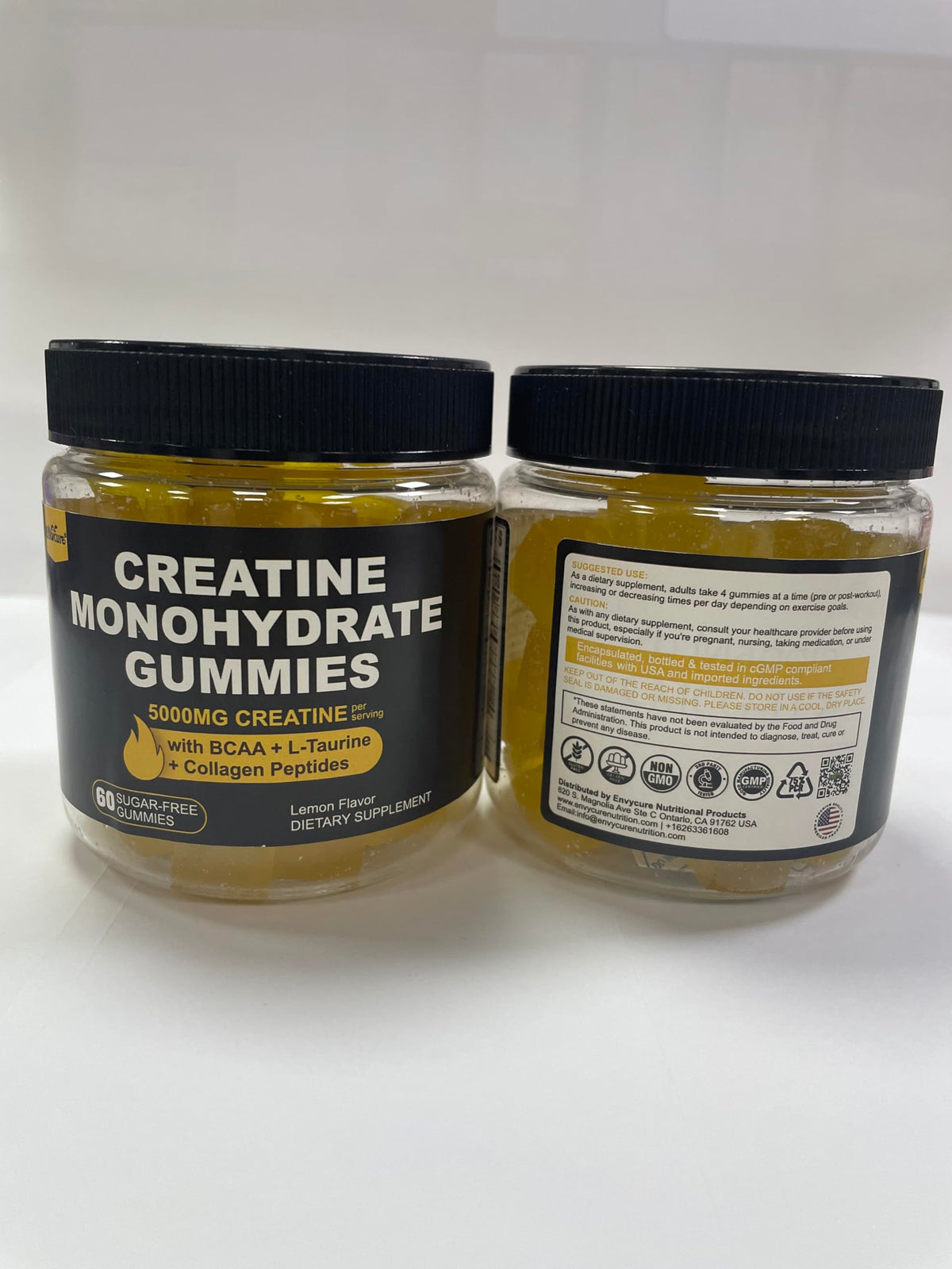 Gummies de créatine EnvyCure montrant la texture