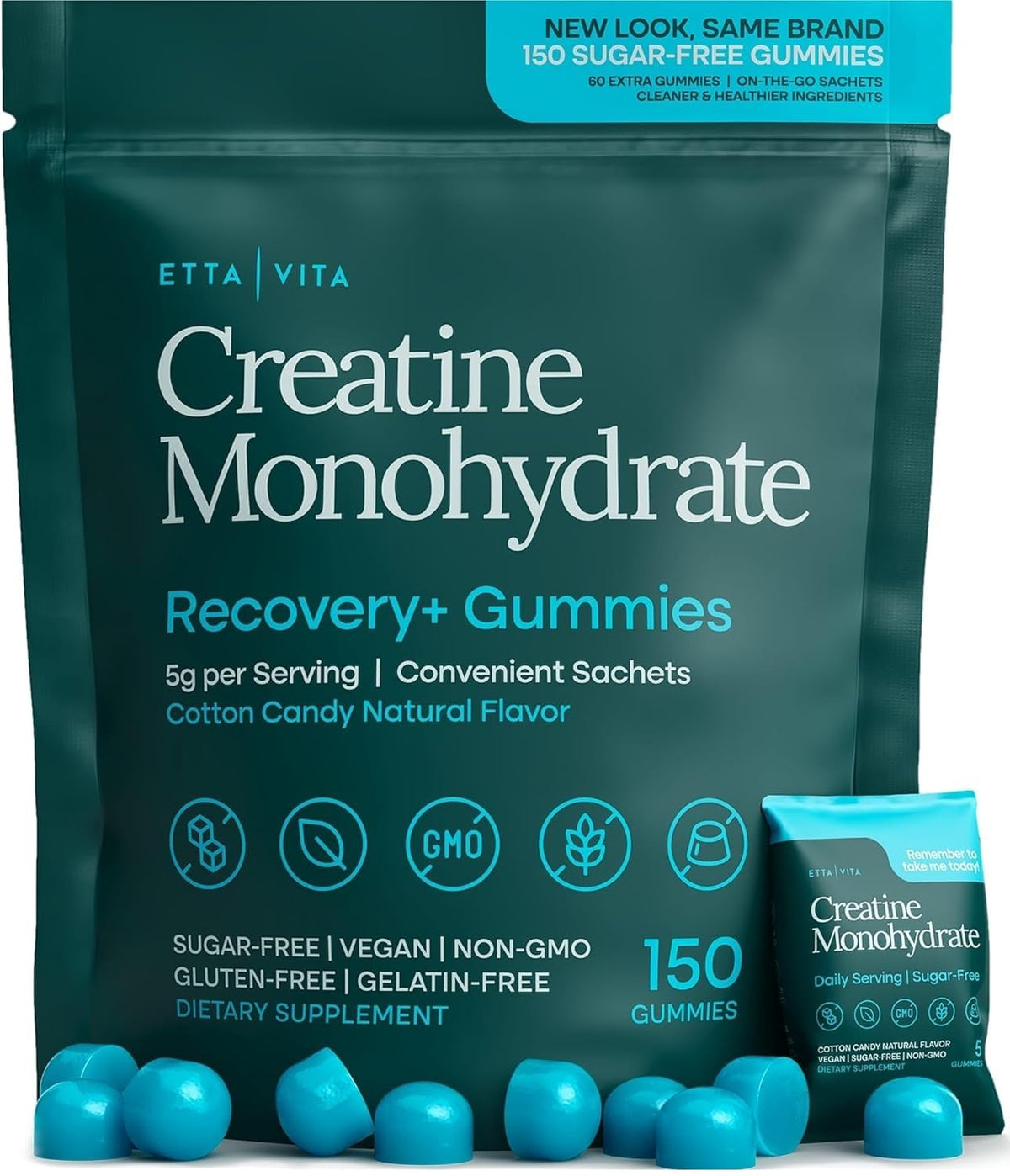 Gummies de créatine Etta Vita 150 Chews avant de l'ouverture du paquet