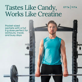 Gummies de créatine Etta Vita dans un environnement de fitness