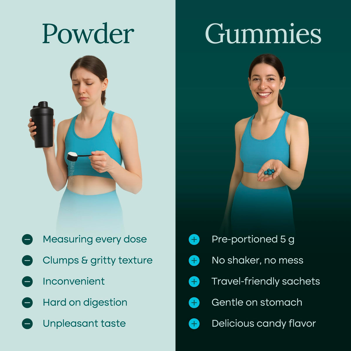 Gummies de créatine Etta Vita dans une main pour démonstration