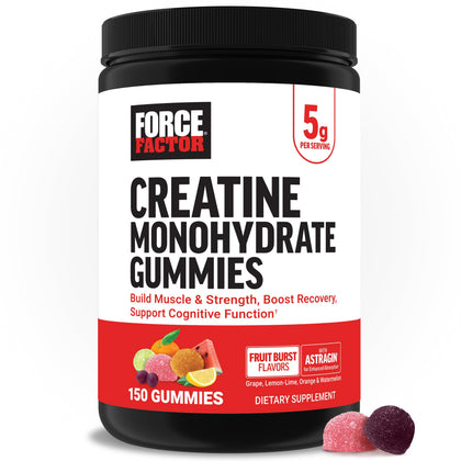 Gummies de Créatine Force Factor 711g, saveurs raisin, pastèque, orange et citron-lime