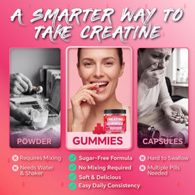 Gummies de créatine Frellanox, vue du dessus dans un bol