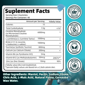 Gummies de créatine FRZVEO sur une assiette, présentation attrayante