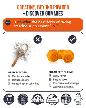 Gummies de créatine HCl ECOWISE en forme de fraise