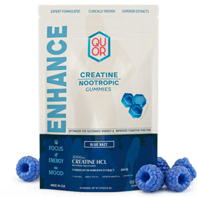 Gummies de créatine HCl QUOR 150 unités saveur Blue Razz