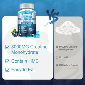 Gummies de créatine HMB Uarkendos, dosage recommandé de 3 gummies