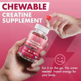 Gummies de créatine HMone avec portion de 4 gummies