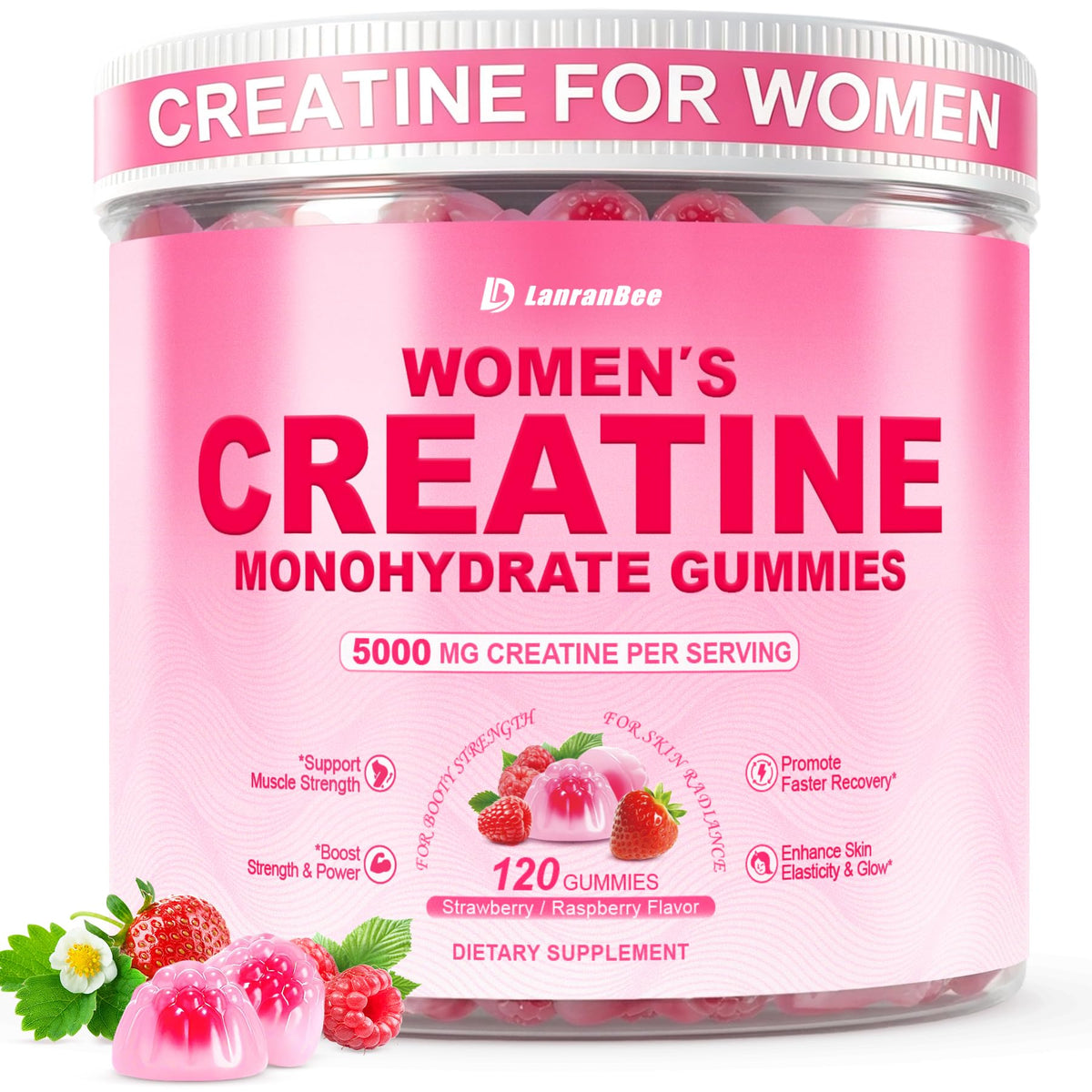 Gummies de créatine LanranBee 490g vue de face
