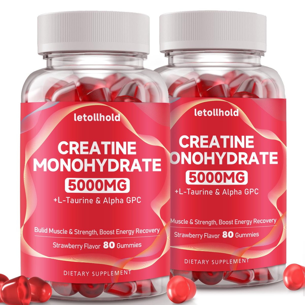 Gummies de créatine letollhold 5g, vue de face
