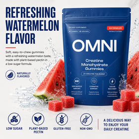 gummies de créatine linnavarv sur fond blanc
