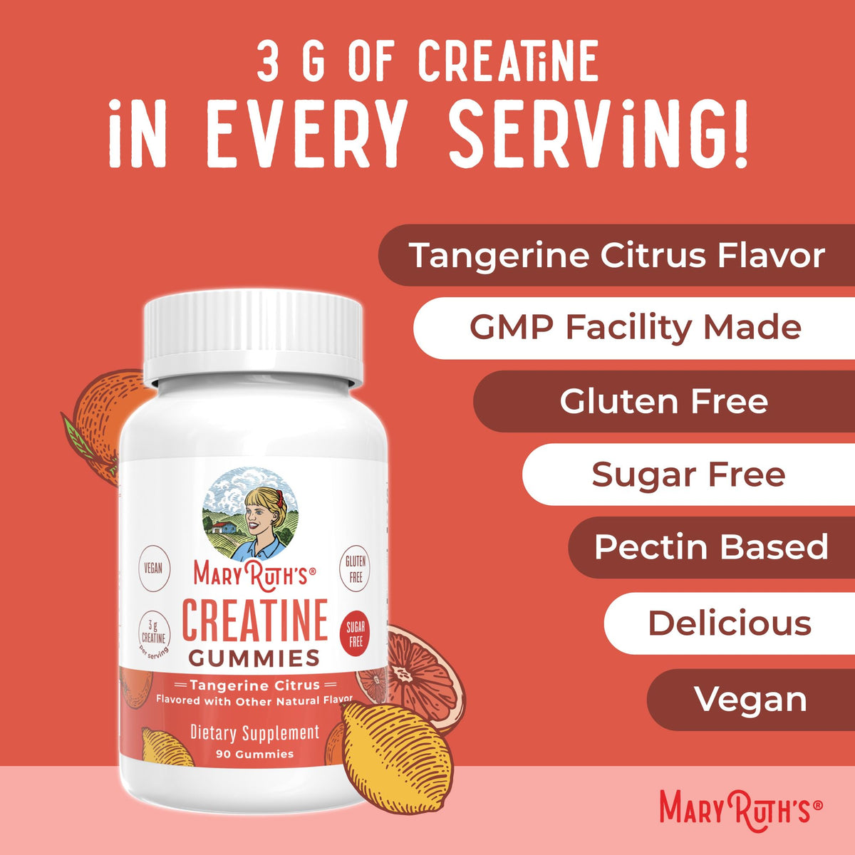 Gummies de créatine MARYRUTH'S, gros plan sur la texture