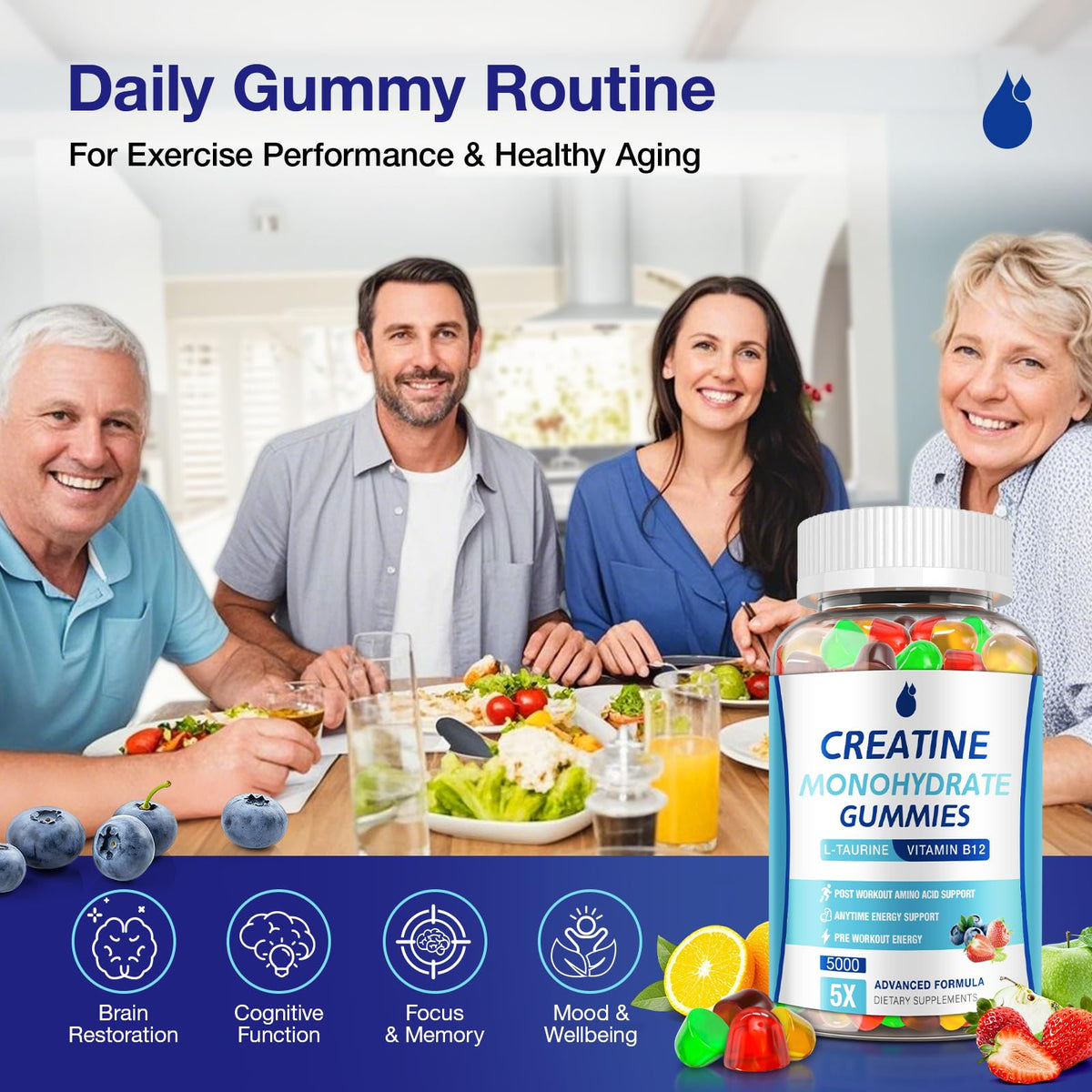 Gummies de créatine MaxHemp avec étiquette visible