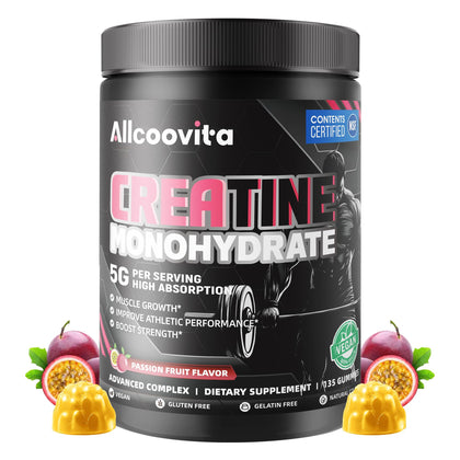 Gummies de créatine monohydrate Allcoovita en emballage avant