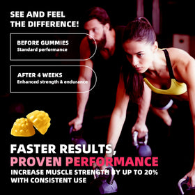 Gummies de créatine monohydrate Allcoovita montrant le dosage par portion