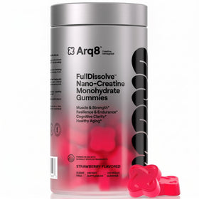 Gummies de créatine monohydrate ARQ8 LONGEVITY, vue de face, emballage