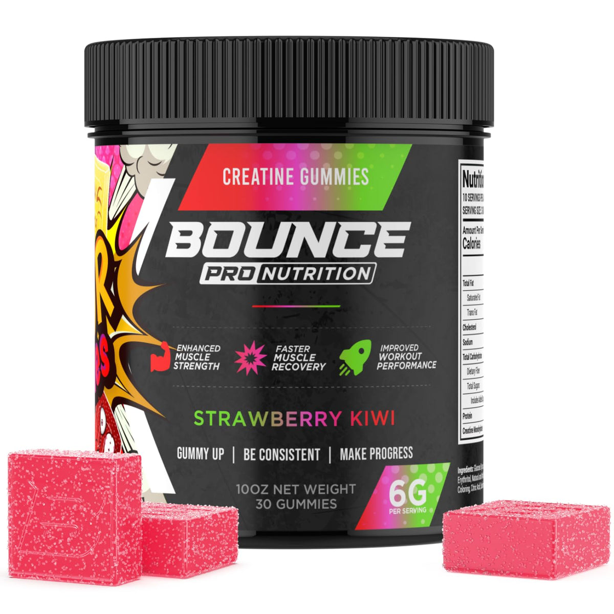 Gummies de Créatine Monohydrate Bounce Pro avant de les consommer