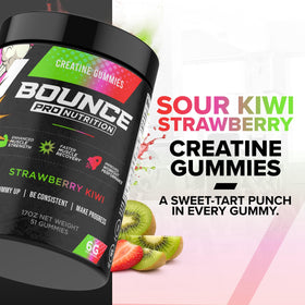 Gummies de créatine monohydrate Bounce Pro ouvertes