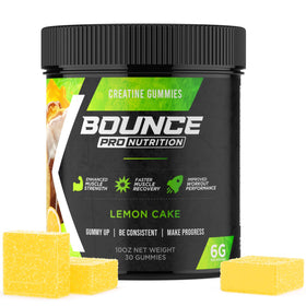 Gummies de Créatine Monohydrate Bounce Pro, paquet de 30 unités, goût citron cake