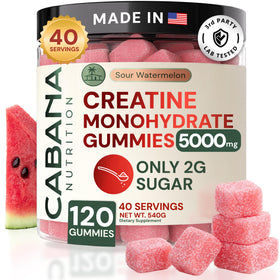 Gummies de créatine monohydrate Cabana Nutrition, vue de face