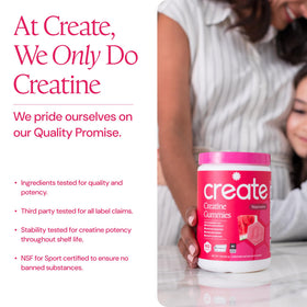 Gummies de Créatine Monohydrate Create dans un bol