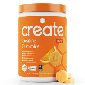 Gummies de créatine monohydrate Create orange, vue de face