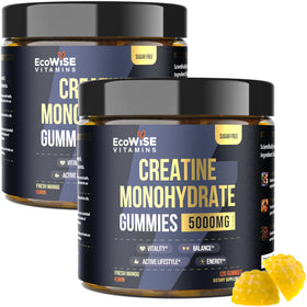 Gummies de créatine monohydrate ECOWISE VITAMINS, saveur mangue, vue de face