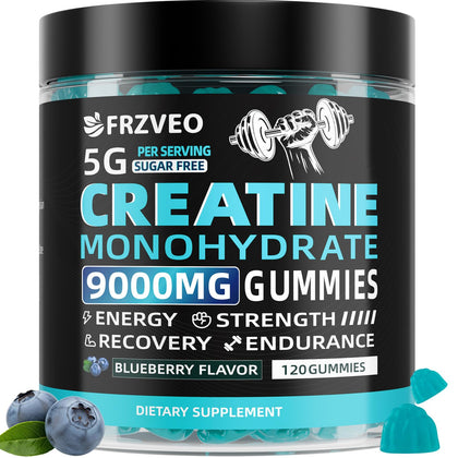 Gummies de créatine monohydrate FRZVEO 9000mg, vue avant du paquet