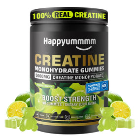 Gummies de créatine monohydrate Happyummmm nutrition, pot de 90 unités