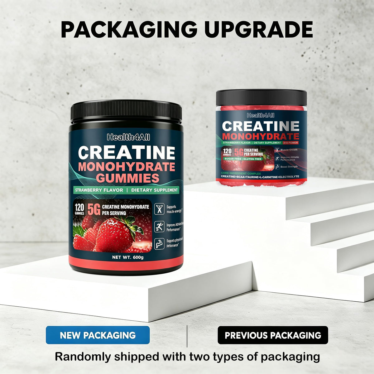 Gummies de créatine monohydrate Health4All avec portion de 4 gummies