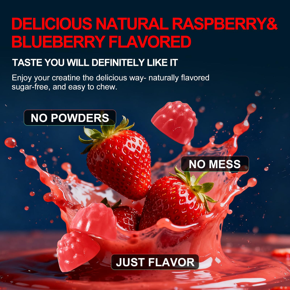 Gummies de créatine monohydrate Health4All en présentation sur une table