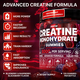 Gummies de créatine monohydrate Hofnie, gummies en forme de cube