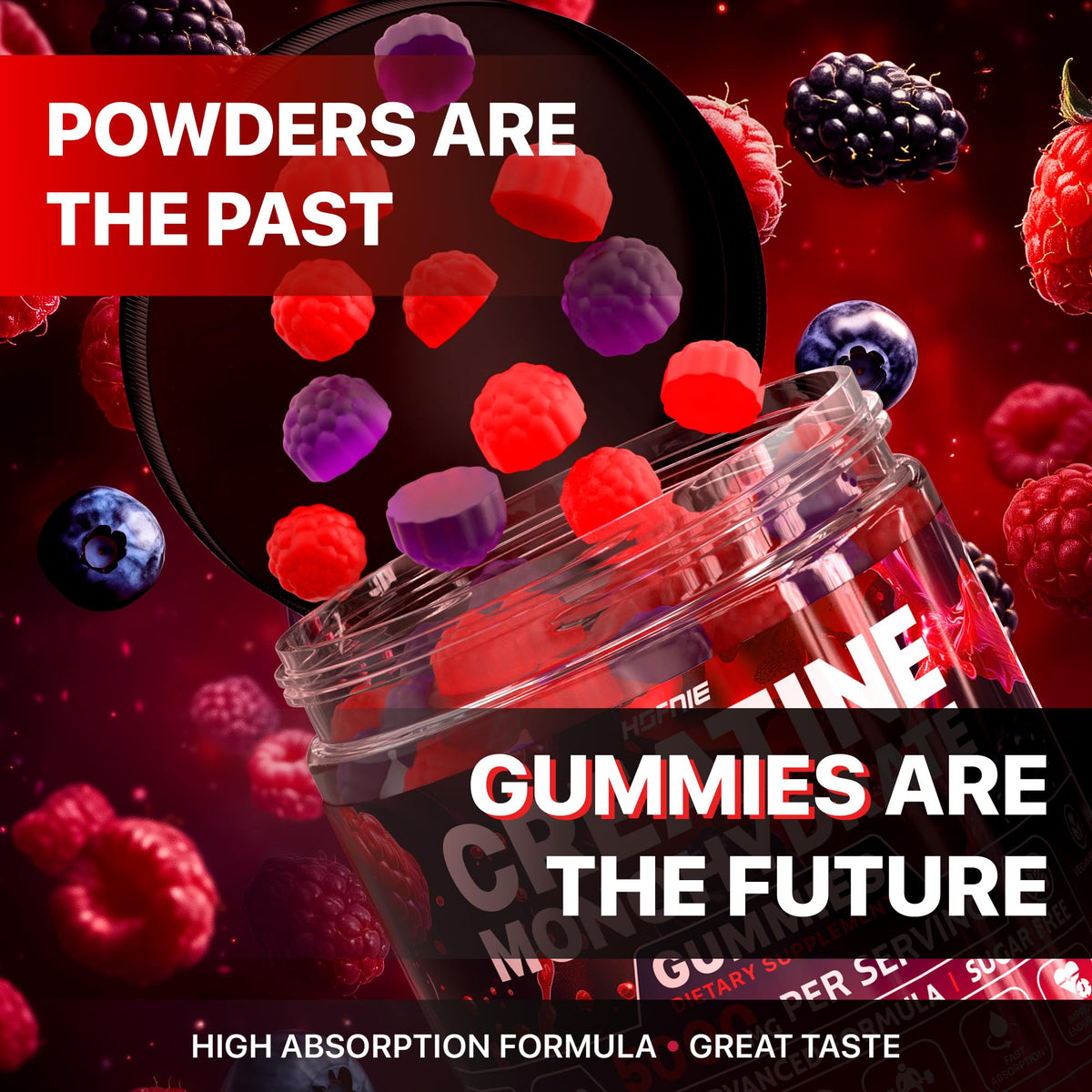Gummies de créatine monohydrate Hofnie, prise en main