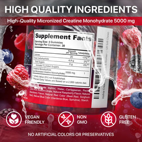 Gummies de créatine monohydrate Hofnie, zoom sur la texture