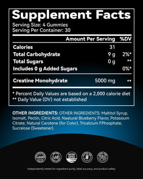Gummies de créatine monohydrate Inner Brightness, prise en main