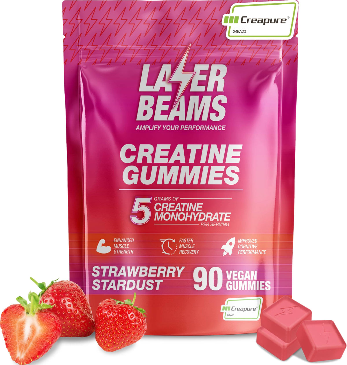 Gummies de créatine monohydrate Laser Beams, 90 unités, vue de face