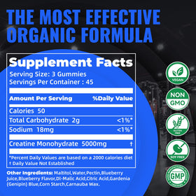 Gummies de créatine monohydrate Natures Aid avec une vue rapprochée des gummies