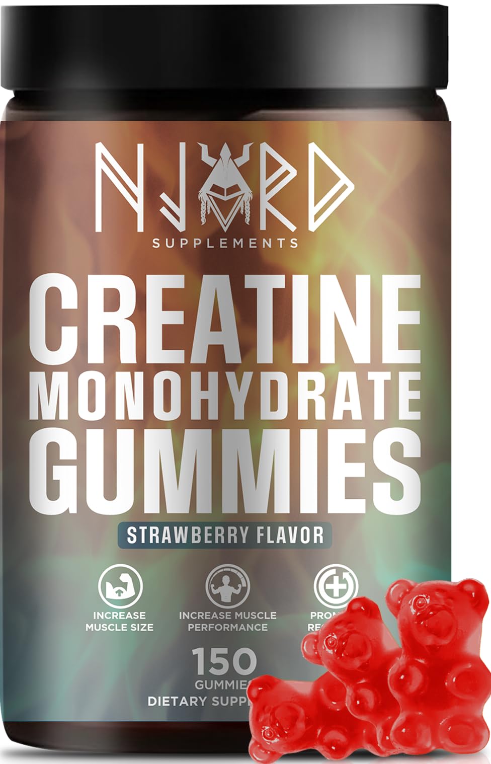 Gummies de créatine monohydrate NJORD SUPPLEMENTS en emballage avant