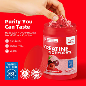 Gummies de créatine monohydrate Novomins 5000mg - vue de côté