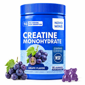 Gummies de créatine monohydrate Novomins 5000mg, vue de face