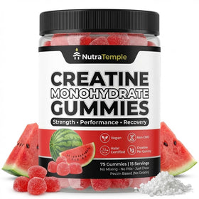 Gummies de créatine monohydrate NUTRATEMPLE 5000mg, boîte vue de face