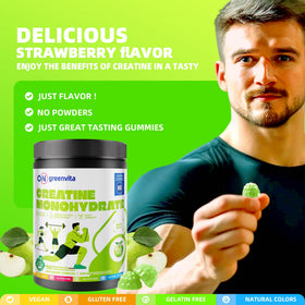 Gummies de Créatine Monohydrate ON GREENVITA NUTRITION dans un bol