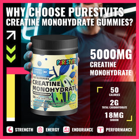 Gummies de creatine monohydrate PURESTVITS avec des fruits