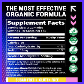 Gummies de créatine monohydrate PURESTVITS sur une table