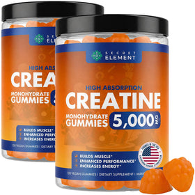 Gummies de créatine monohydrate Secret Element, 120 gummies au goût mangue