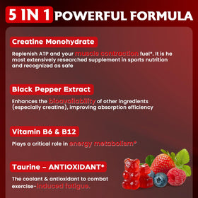 Gummies de créatine monohydrate Trupretty dans un bol