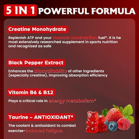 Gummies de créatine monohydrate Trupretty en gros plan