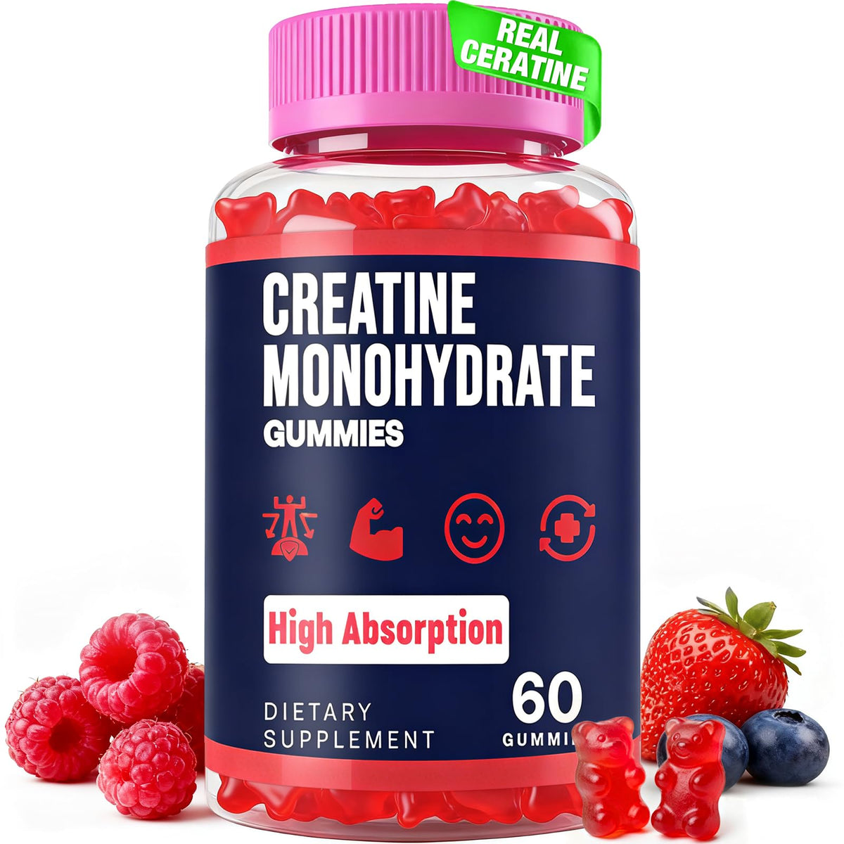 Gummies de créatine monohydrate Trupretty en vue de face