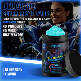 Gummies de créatine monohydrate zipvit en gros plan