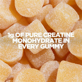 Gummies de créatine Myprotein goût pêche, portion de 5 gummies